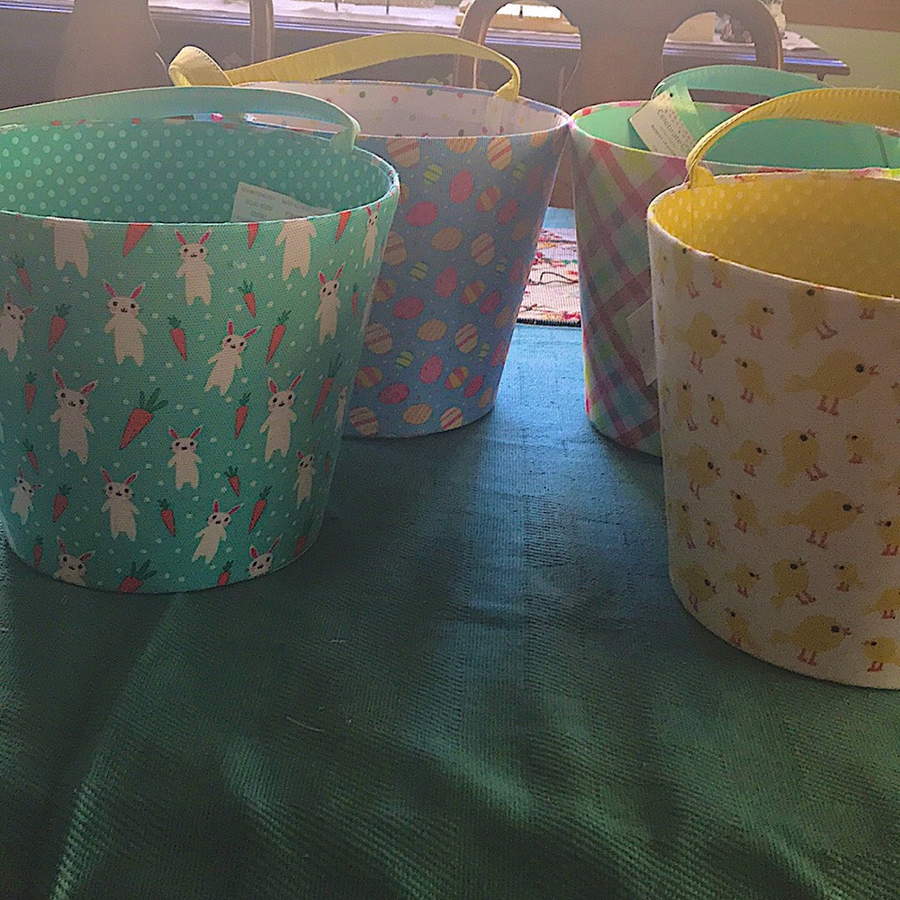 Brand new 9” high Easter Baskets soft fabric